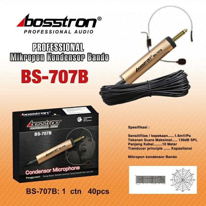 Mic bando/jepit Mic clip on condenser BOSSTRON