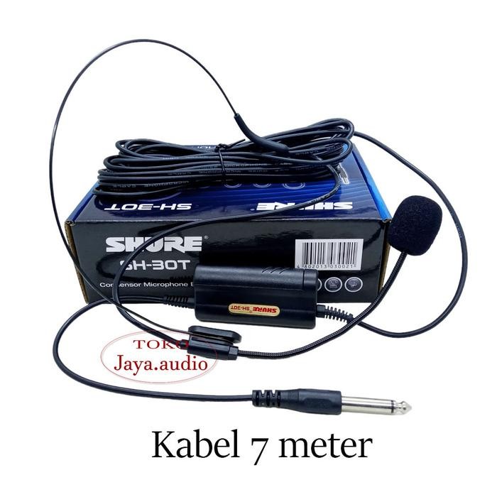 Mik Kepala Bando SHURE SH 30T Mic Kabel Panjang 7 Meter Mikrofon Imam Sholat Kwalitas Bagus