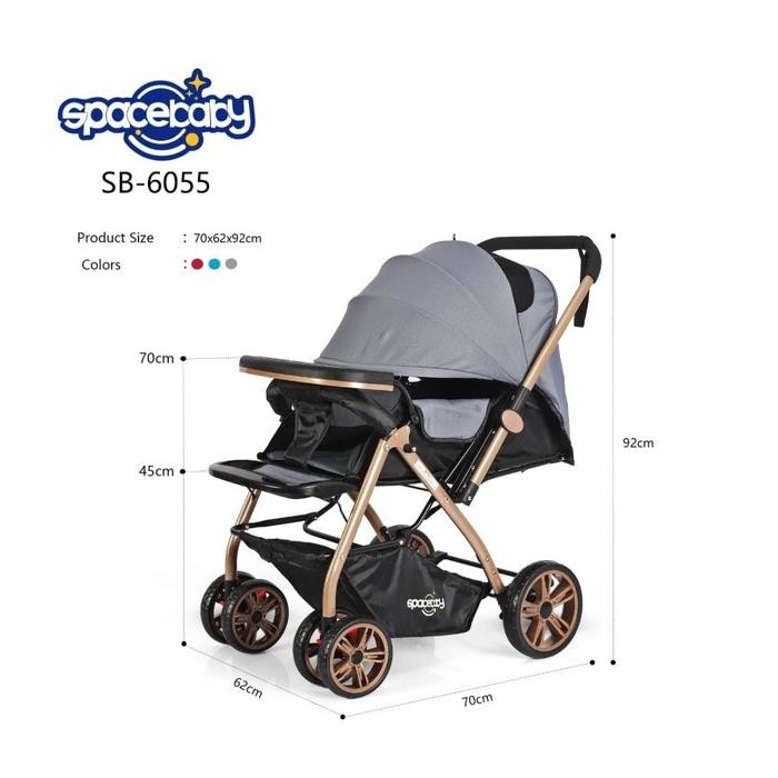 Baby Stroller Space Baby Spacebaby Sb-6055 Sb6055 Sb 6055 (Size Xl)