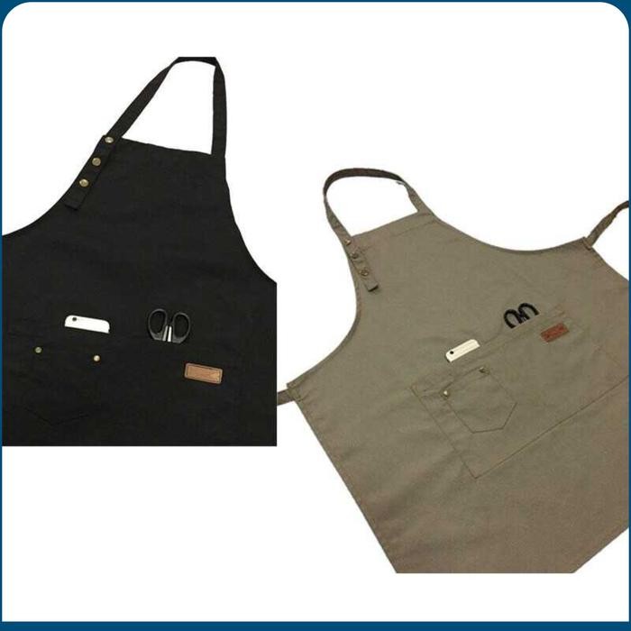 Allthebest celemek masak apron dapur barista chef pria wanita clemek canvas keren