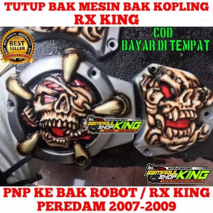 Tutup Bak Mesin Rx King Cover Bak Kopling Rxking Custom Tengkorak Timbul Motorcycle