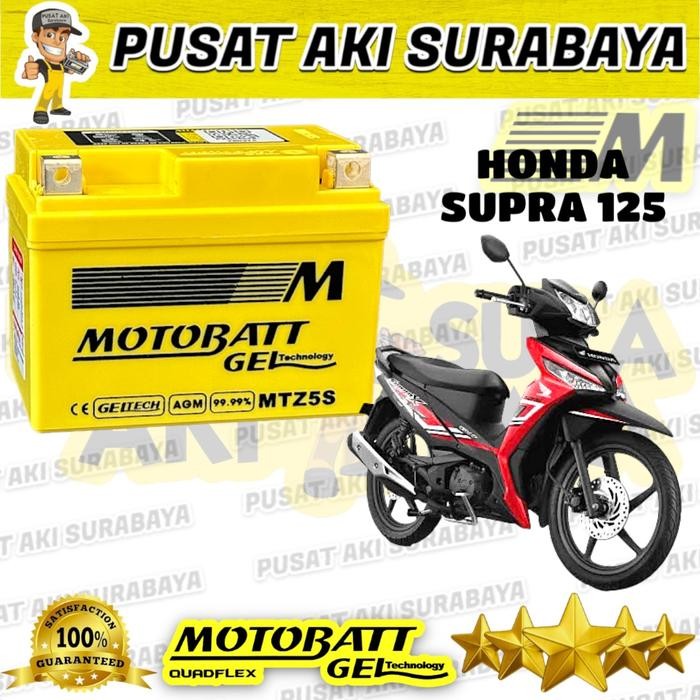 ACCU MOTOBATT GEL AKI KERING MOTOBATT MTZ5S SUPRA X 125 SCOOPY BEAT