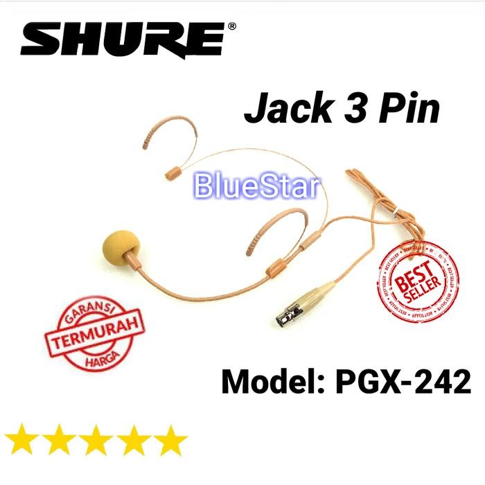 Mic Headset PGX 242 - 3 Pin untuk Wireless Transmiter