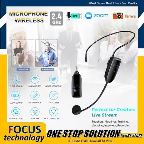 Mikrofon Mic Clip On Wireless 2.4G Presentasi Imam Masjid