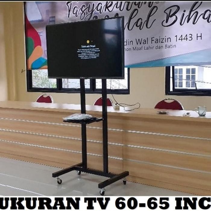Grosir Braket Bracket Briket Brecket Tv Stand Standing Tv Roda 60-65 Inch