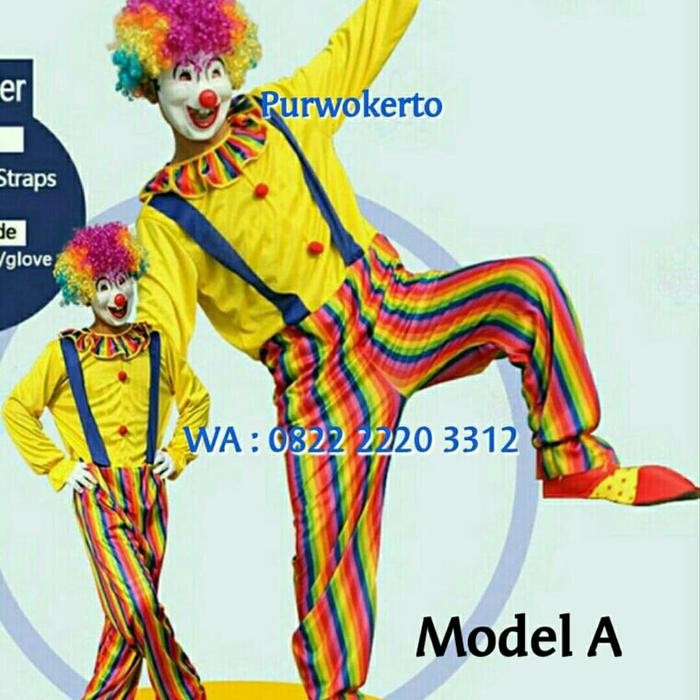 xie BAJU BADUT KOSTUM ACARA ULTAH LUCU SULAP IMPORT CLOWN COSTUME MC PESTA