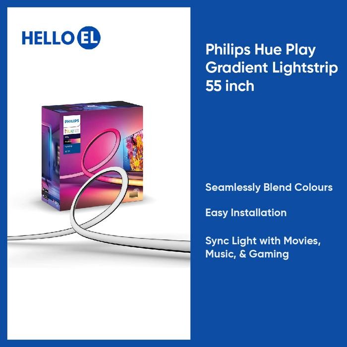 Terlaris Philips Hue Play Gradient Lightstrip Light Strip 55 65 75 Inch Sync