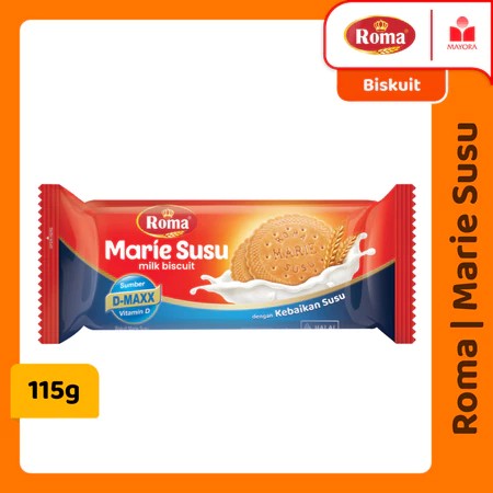 

Biskuit Roma Marie Susu Biskuit 115g Kaya Protein