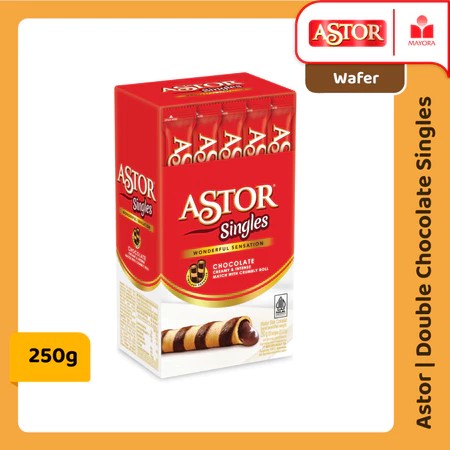 

Wafer Astor Singles Isi Cokelat Tebal & Banyak 20stik