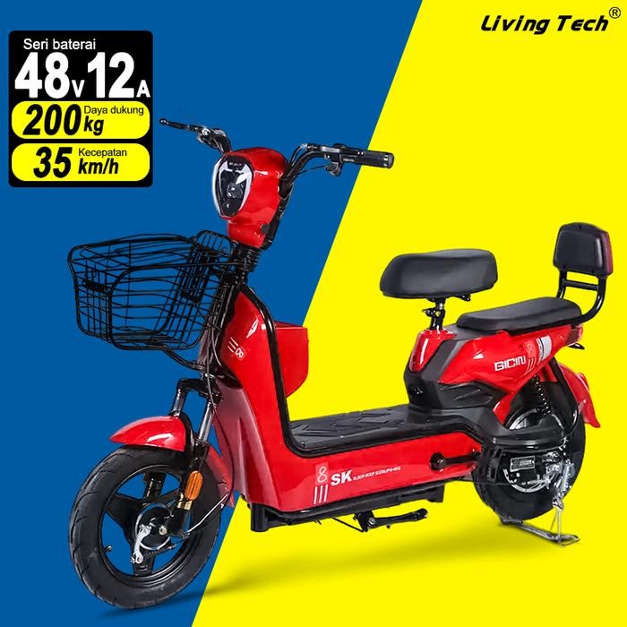 LiVing NEW Sepeda listrik, sepeda dewasa, skuter listrik, mesin 350W