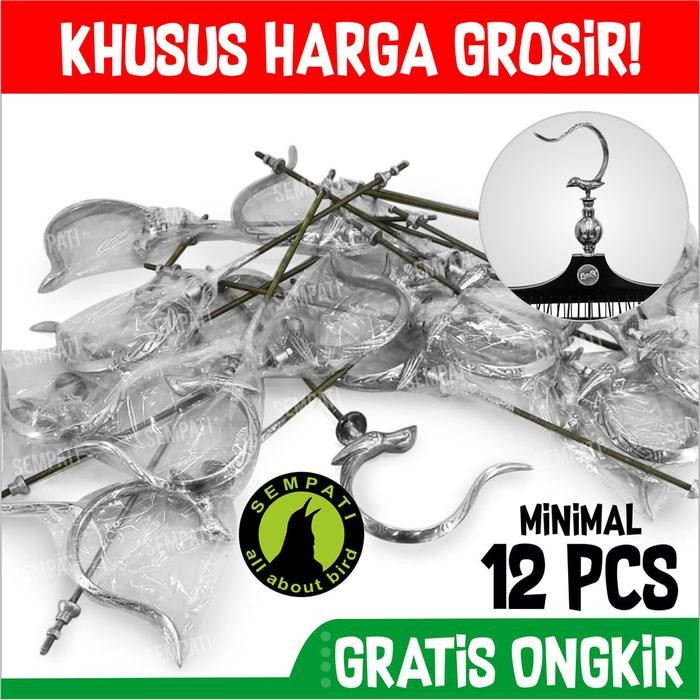 GROSIR Gantungan Sangkar Kandang Burung Lovebird Pleci Murai Kotak Anis Branjangan Besi Stainless