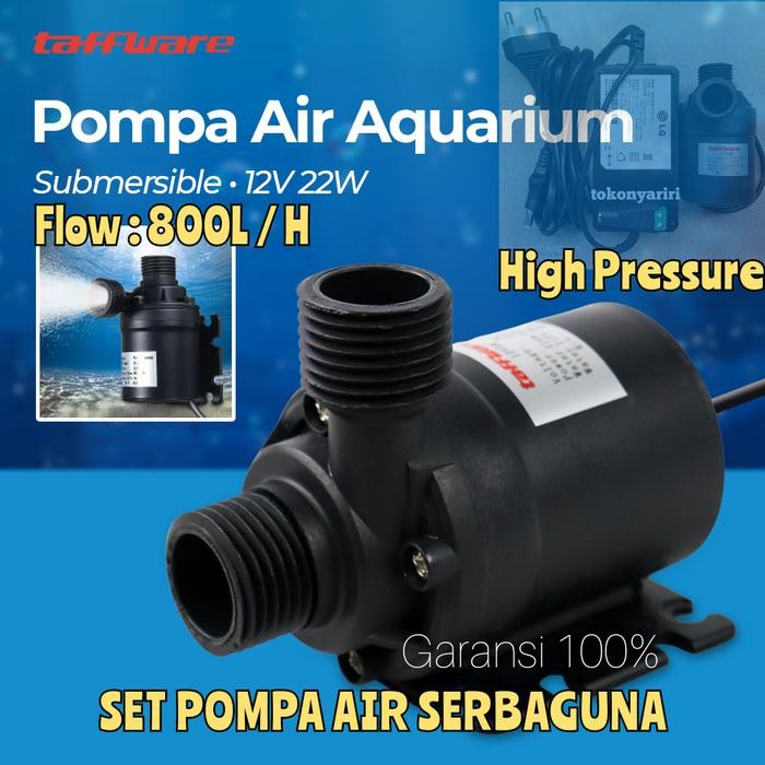 Pompa Air Celup DC 12V + Adaptor 12V - Pompa Air Mini Celup Aquarium