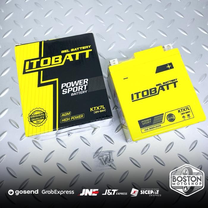 Aki Battery Vespa Sprint Primavera GTS LX S LXV ITOBATT 12V 8AH