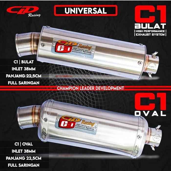 Silencer Only Knalpot CLD Racing type C1 Bulat/Oval