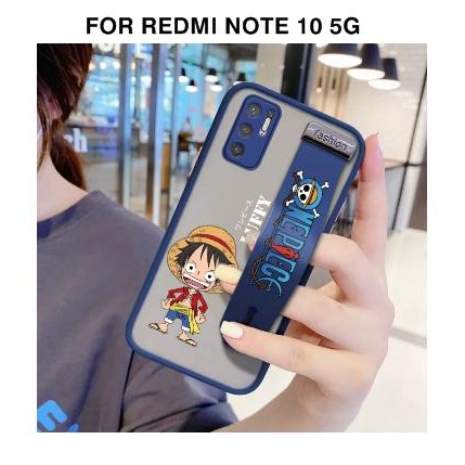 Case Redmi Note 10 5G Gambar One Piece Luffy Cartoon Anime AERO Strap
