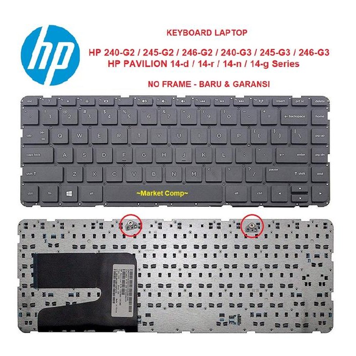 Keyboard Laptop HP Pavilion 14-d003au 14-d004ax 14-d006tu 14-d008au