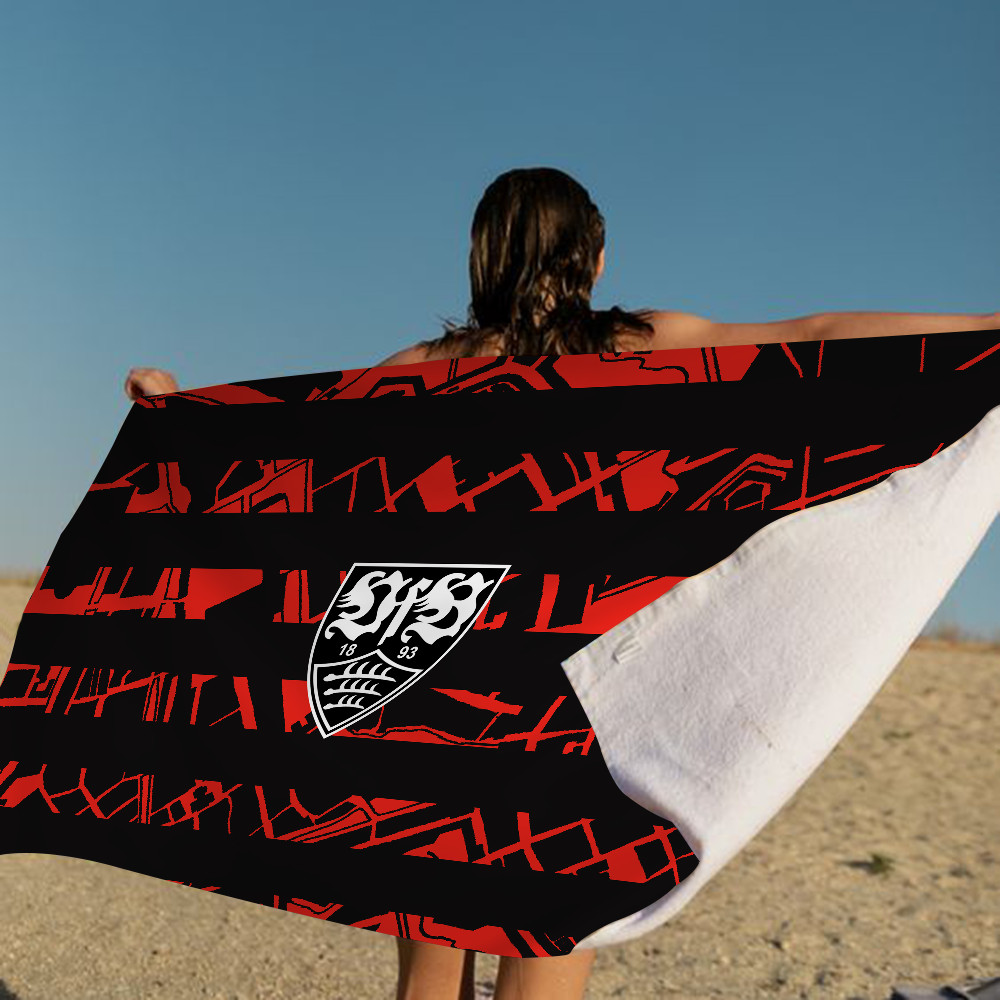 Football Logo V-VfB-BES Fashion S-StuttgartS Microfiber Beach Towel Absorbent Quick Dry Soft Yoga
