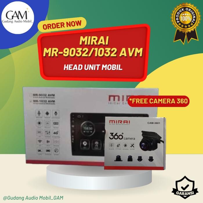 HEAD UNIT ANDROID 9/10 INCH MIRAI 9032/1032 AVM + KAMERA 360