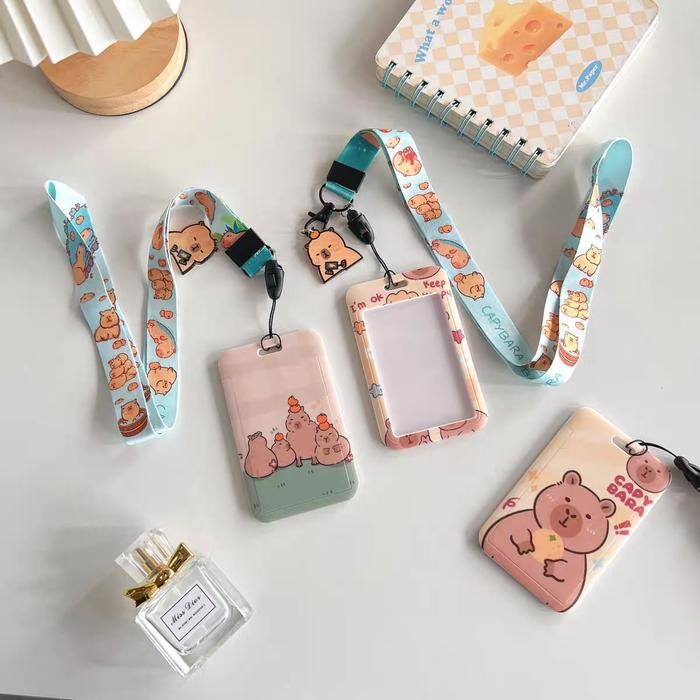 

Lanyard ID Card Holder Kalung Capybara Lucu / Cute Card Holder / Tempat Kartu
