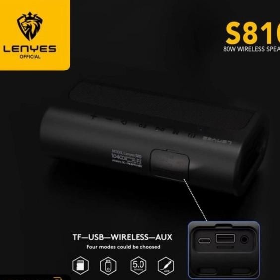 [Expret] Speaker Bluetooth Lenyes S810 TWS Original Subwoofer 80W Wireless