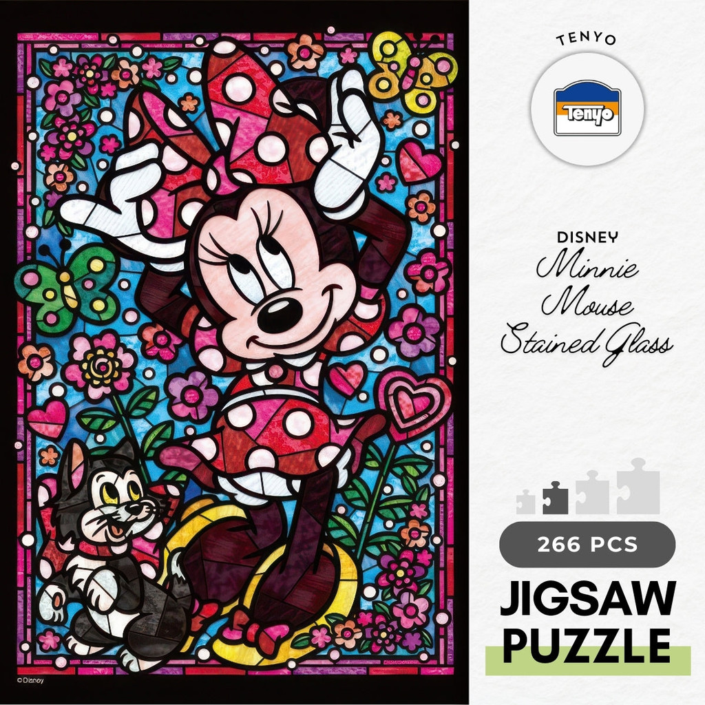 Tenyo DSG-266-754 Minnie Mouse Stained Glass 266 Jigsaw Puzzle
