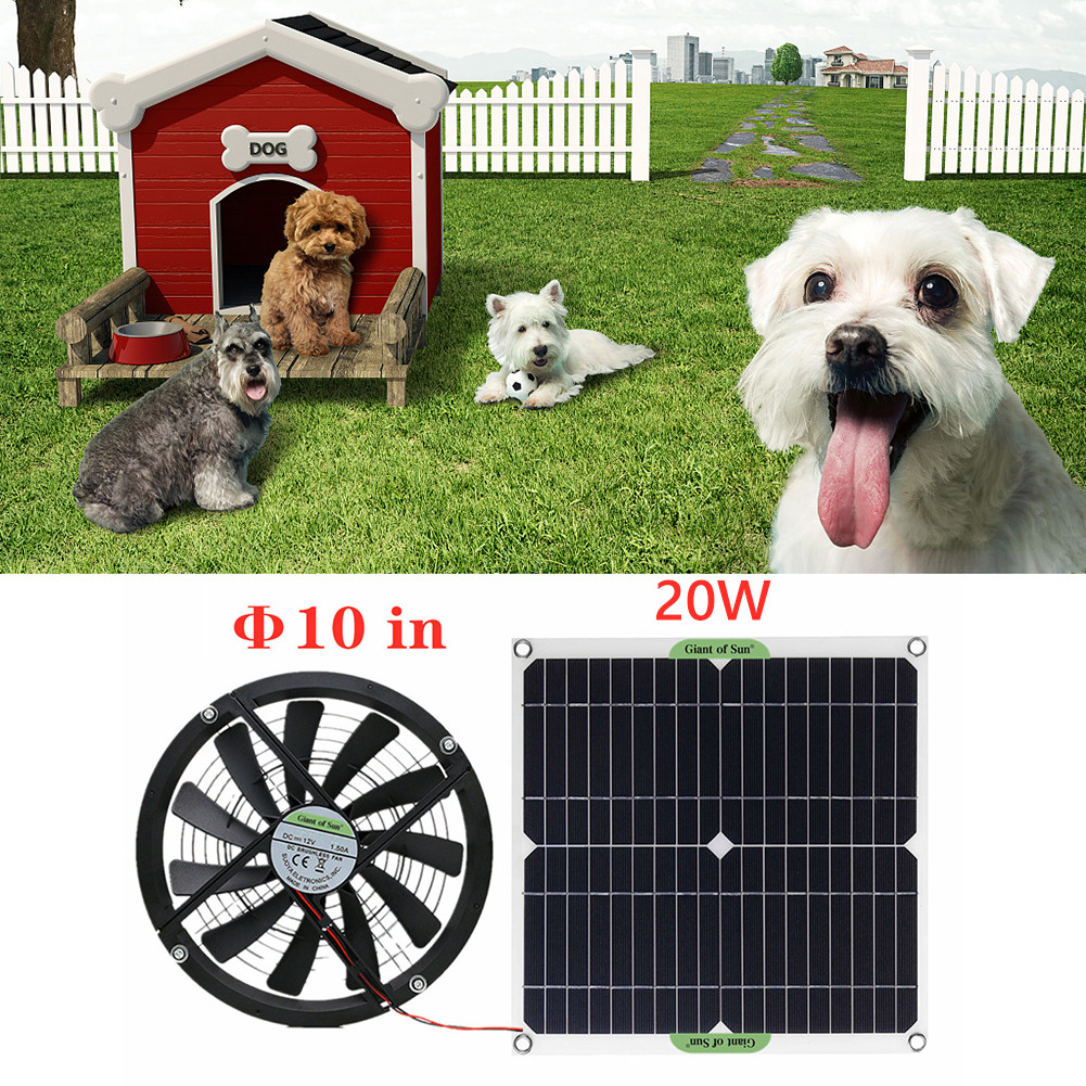 10/20W Solar Exhaust Fan Air Extractor 12V Mini Ventilator Solar Cell