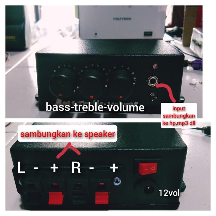 (Expert) amplifier mini 12vol volume,treble bass