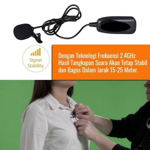 (Expert) Microphone Mic Clip On Wireless UHF Prank Vlog Untuk