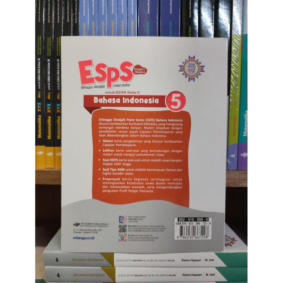 

Ready- Buku Esps Bahasa Indonesia Kelas 5 Sd Kurikulum Merdeka Erlangga