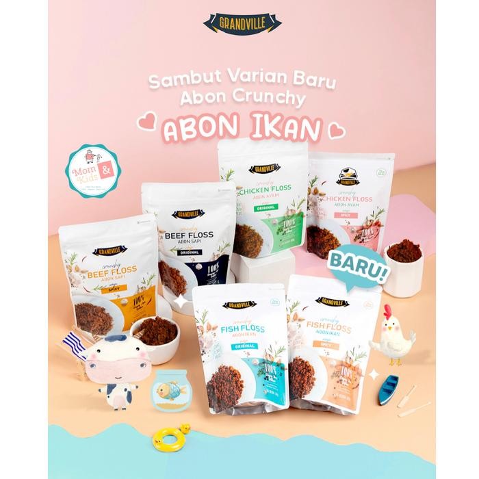 

New Grandville Abon Sapi Ayam 100 gr Grandville Beef Chicken Floss 100 gr