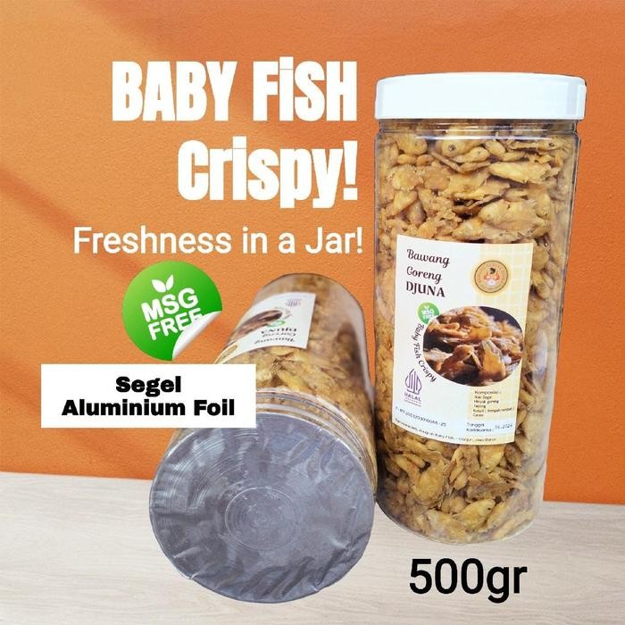 

New Baby Fish Crispy 500gr Tanpa MSG Cemilan Camilan Food Kering Bebas gula Makanan Toples Goreng