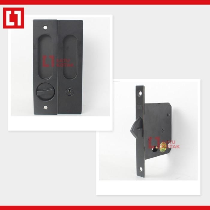 Weldom Handle Tanam Kunci Pintu Kayu Geser Sliding Door Set Sus304
