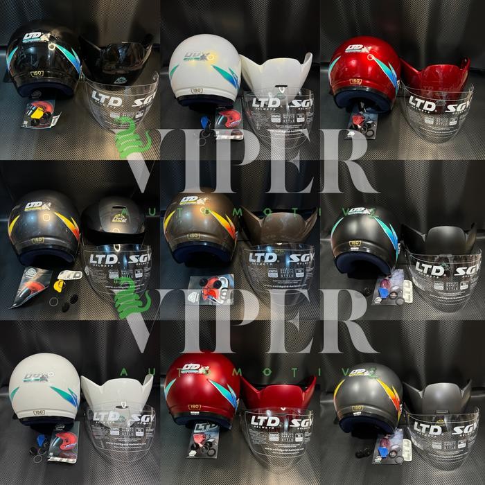 Helm LTD Sports Original Malaysia ISO SNI Merah Hitam Abu Putih Coklat