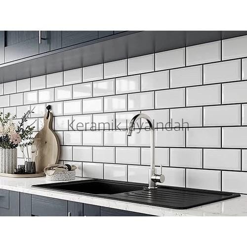 [Expert] MULIA SIGNATURE METRO WHITE BEVEL SUBWAY TILE 10 x 20 KERAMIK PANTRY