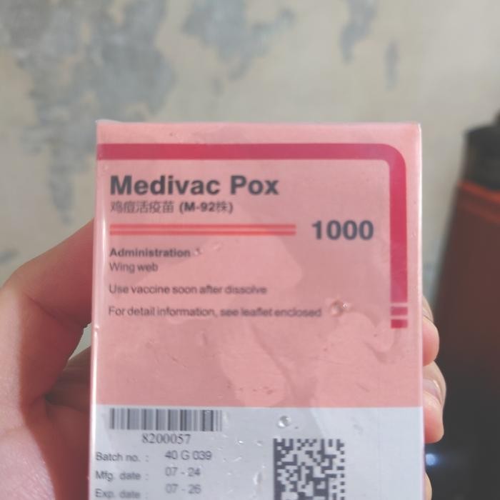 MEDIVAC POX vaksin pox cacar ayam unggas dosis 1000 ekor