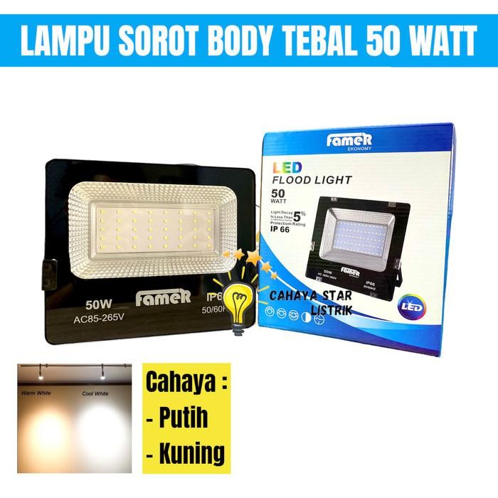 [Expert] EMICO LAMPU SOROT LED 50WATT / FLOODLIGHT OUTDOOR LAPANGAN