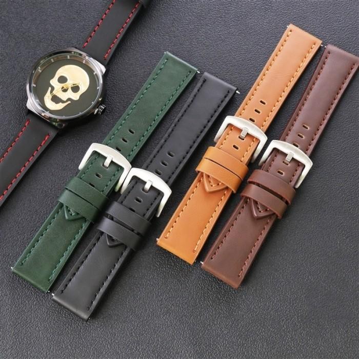Terlaris Tali Jam Kulit / Tali Jam Tangan Kulit Asli / Strap Jam Tangan Kulit 20mm/22mm Jam Tangan