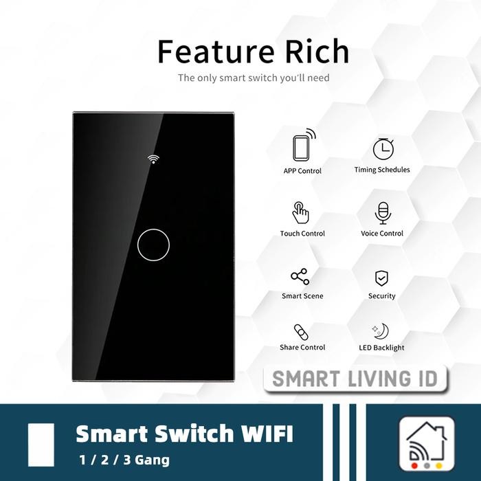 Bagus Saklar Lampu Tuya Smart Wall Switch Wifi Rf433 Google Home Assistant Amazon Alexa Iot