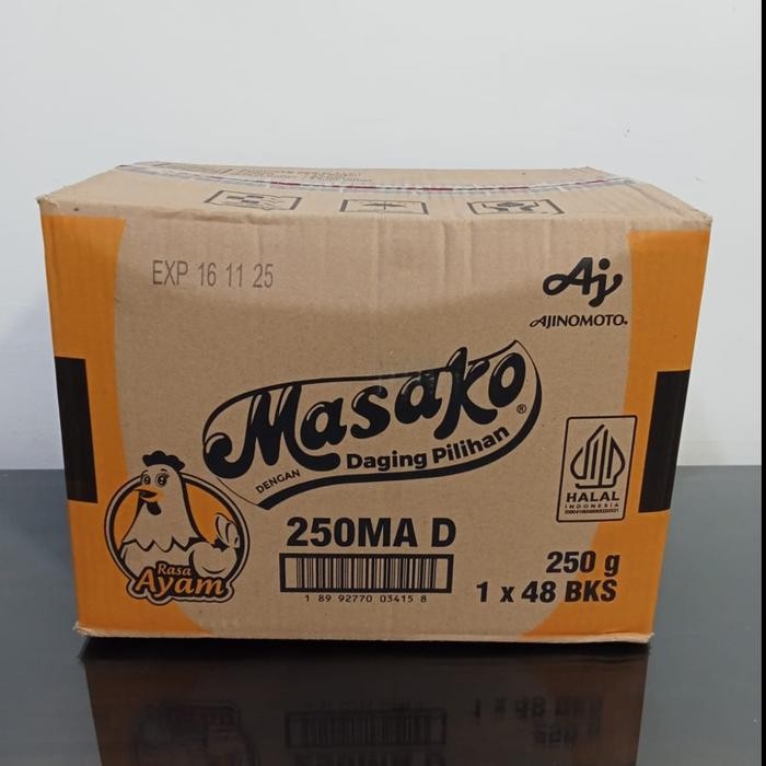 

Masako Bumbu Kaldu Ayam Penyedap Rasa 250 gram / Karton 1x48 bks