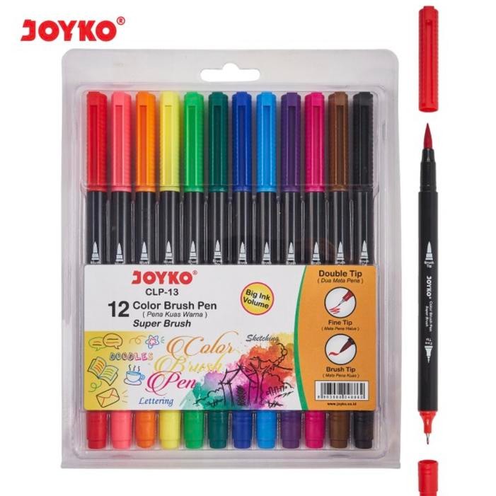 

color brush pen pena kuas warna joyko clp-13 / 12 warna kode 378
