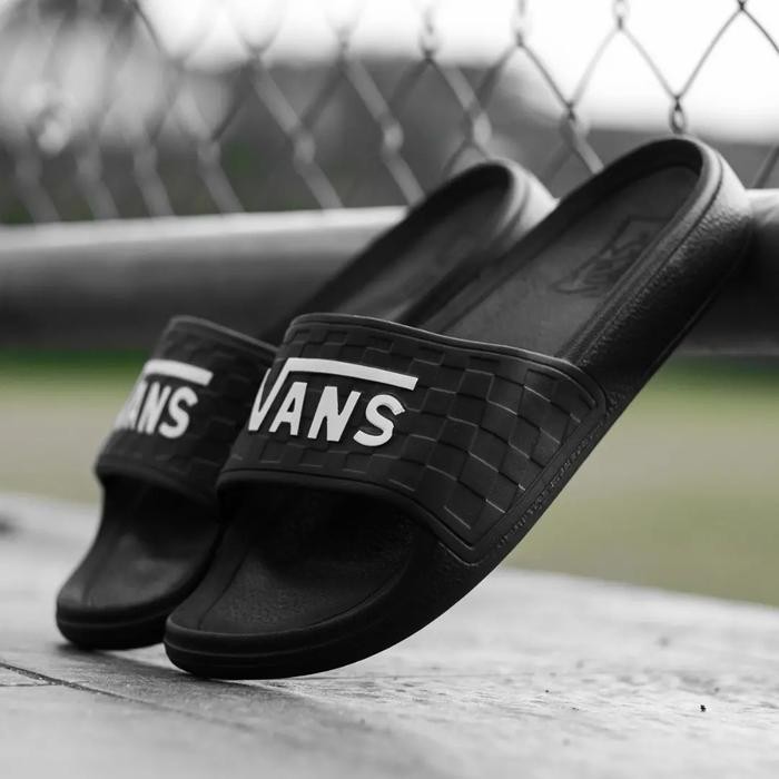 Sandal Vans Slide On Slipper Checkerboard Black BNIB ORIGINAL MURAH