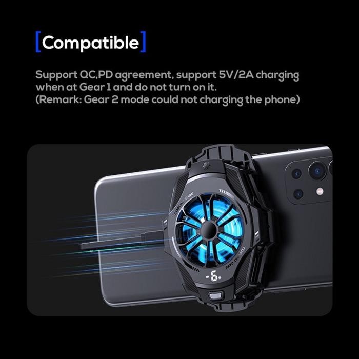 C10 Funcooler Fan Cooling Pendingin Hp Radiator+Charger Iphone Type C
