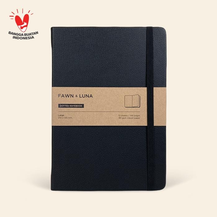 

Buku Fawn & Luna - Pebble Black - Notebook Large A5 - Buku Jurnal/Agenda/Diary/Catatan