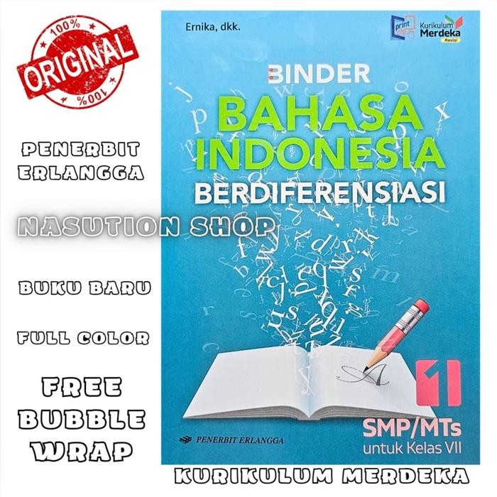 

Ready Buku BINDER BAHASA INDONESIA Kelas 1 / 7 VII SMP/MTs Erlangga Kurikulum Merdeka Km Full Color