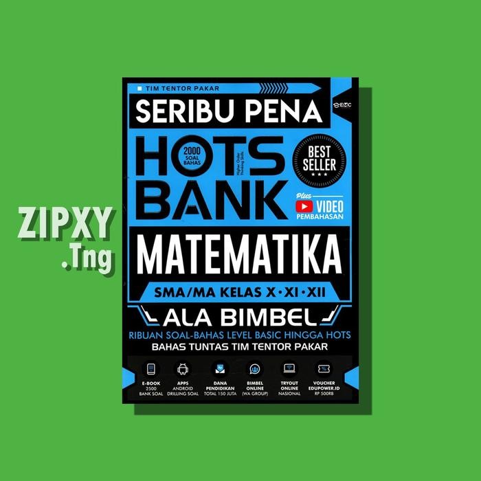 

Ready Buku Seribu Pena Hots Bank MATEMATIKA SMA ala Bimbel - Tim Tentor