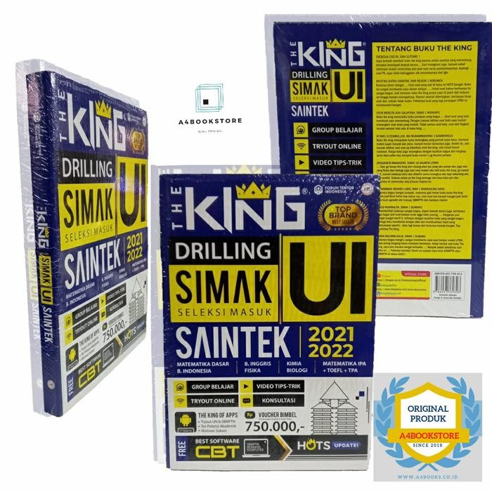 

Ready Buku The king drilling simak ui saintek 2021/2022