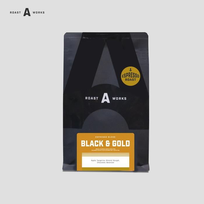 

BLACK & GOLD ESPRESSO BLEND - A ROASTWORKS - BIJI KOPI