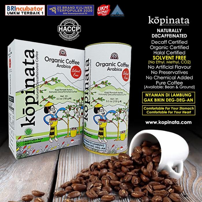 

KOPINATA ORGANIC ARABIKA DECAF LOW RENDAH KAFEIN