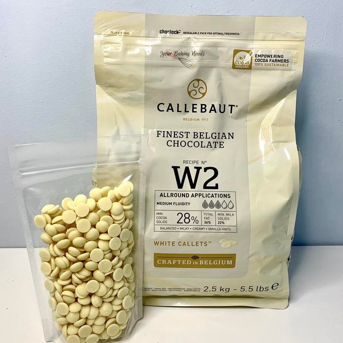 

FREShBgt- Callebaut White Chocolate Couverture 28% Repack 250 gr