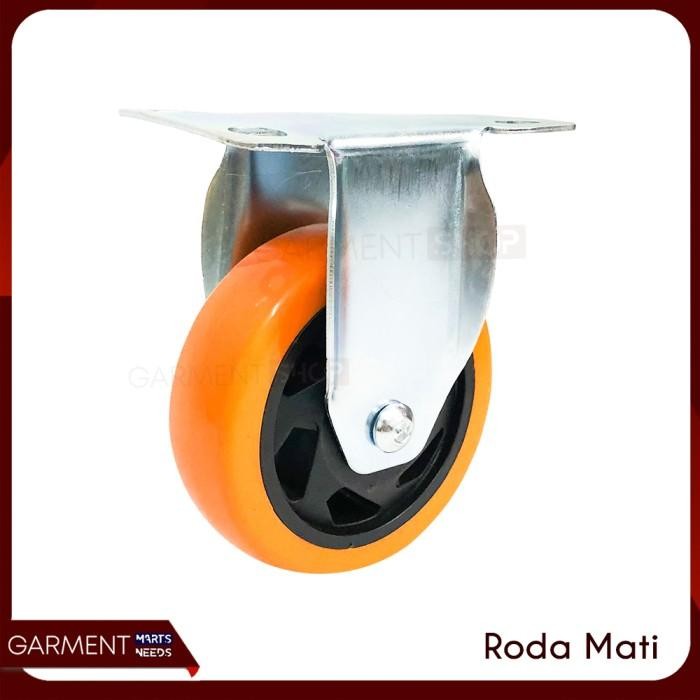 [Allthebest] Roda Troli Barang 4 Inch Hand Truck Trolley Ban Karet Dorongan Gerobak